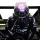 Lewis Hamilton climbs into his F1 car in Mexico